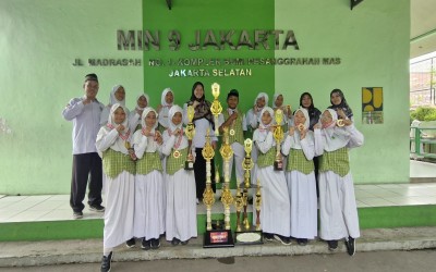 Pasukan Paskibra MIN 9 Jakarta Selatan Raih Juara Utama 3 dan Juara 2 Danton di PRADISMA 2026